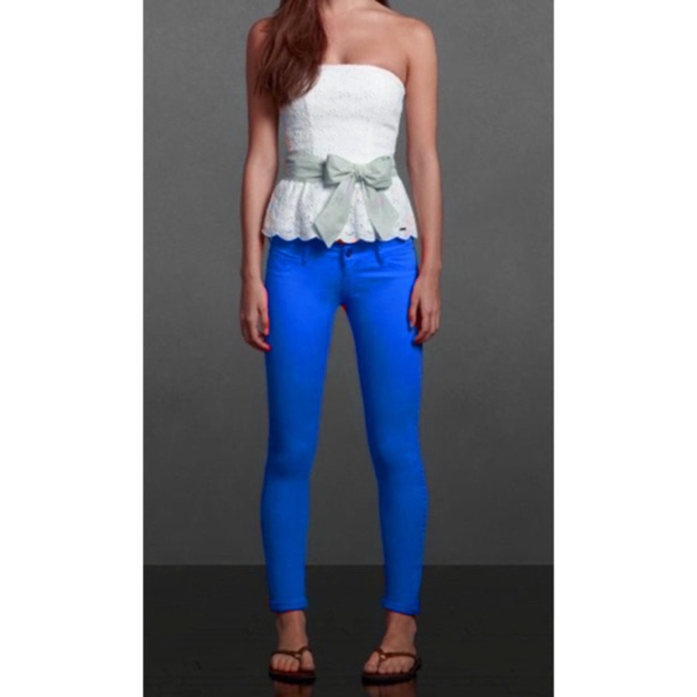 NWT Abercrombie Royal Blue PFD Jeans